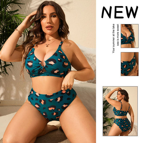 Dame Høj talje bikini sæt med moderigtig leopardprint Skovae