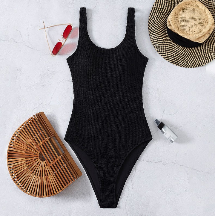 Dame High-Cut Rib Én-delet Badedragt Stilla
