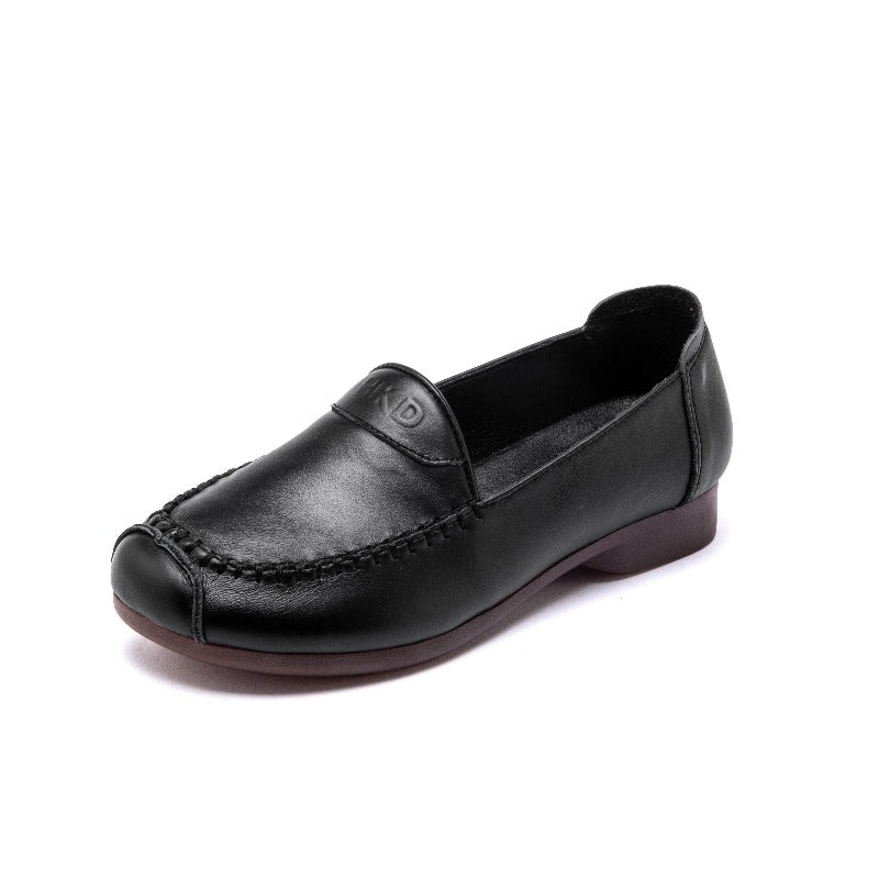 Femme Luksuriøse Læder Fritids Slippers Stilla