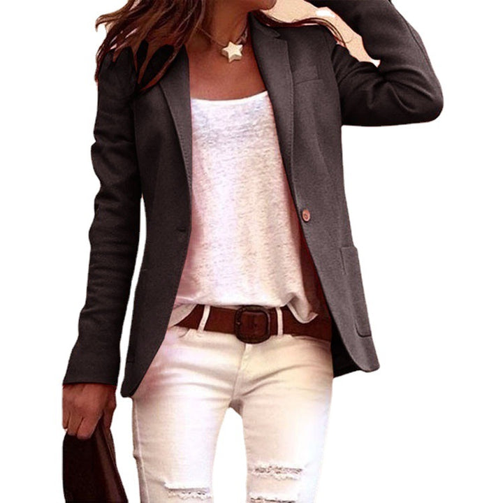 Dame elegant snit blazer med fin tekstur og moderne detaljer Stilla