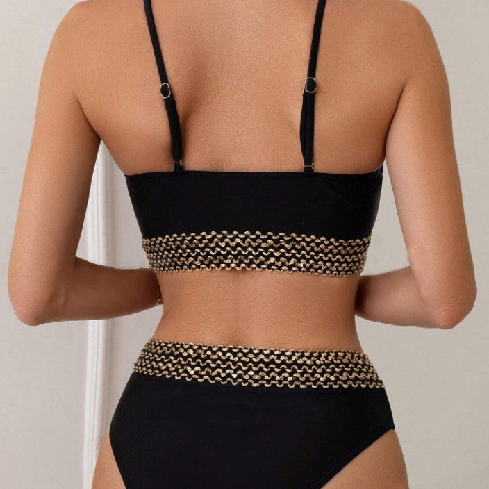 Dame Højskåret Bikini-sæt med Kædepynt Stilla