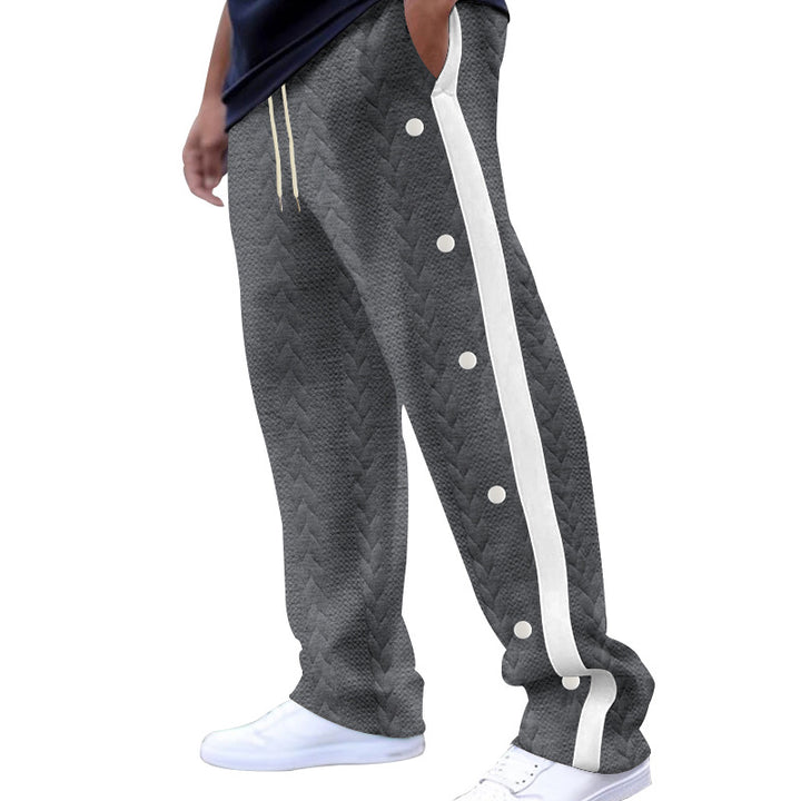 Herrer Sportslige Cargo-Joggingbukser med sideknapper og elastisk linning Stilla