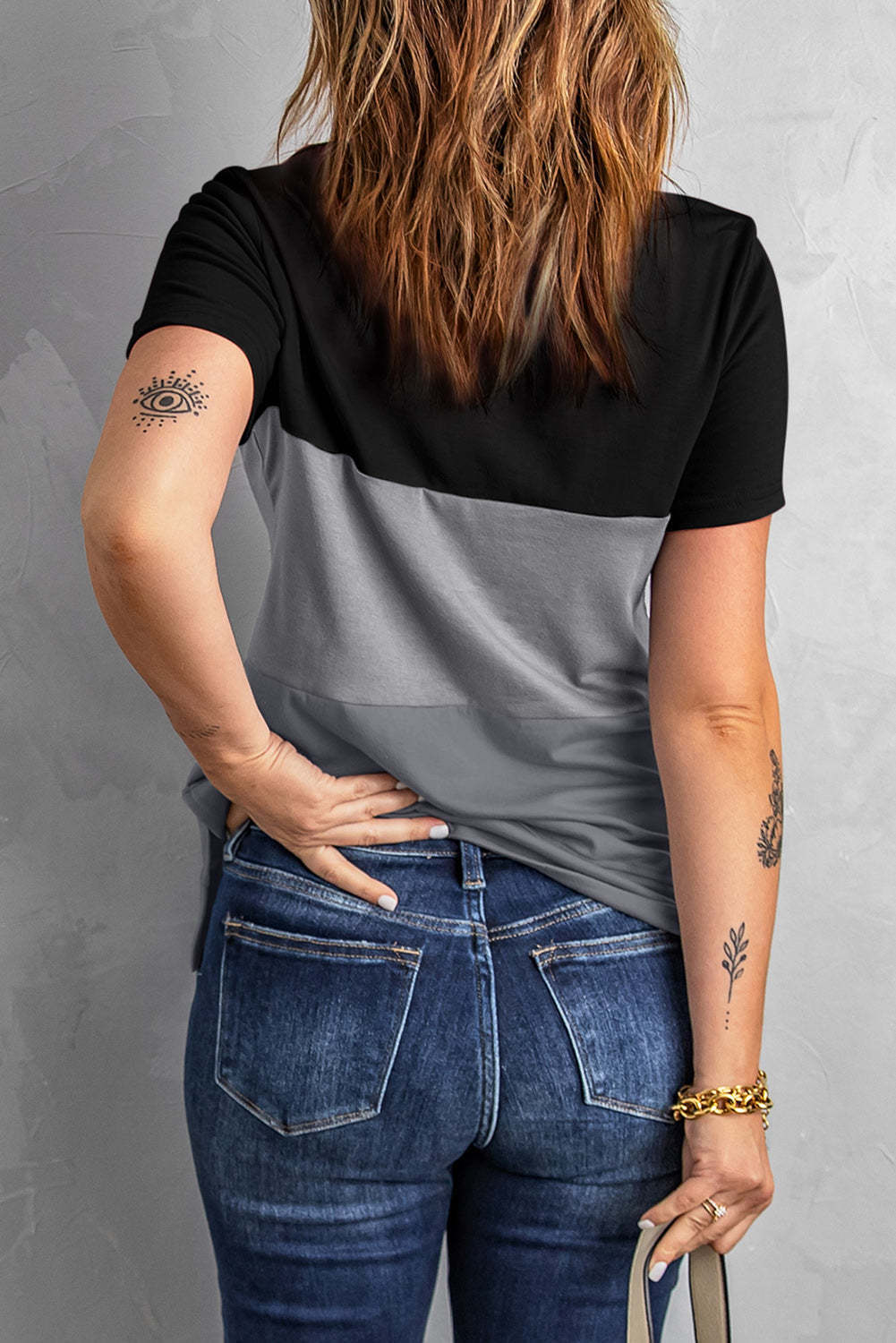 Dame farveblok fritids T-shirt Stilla