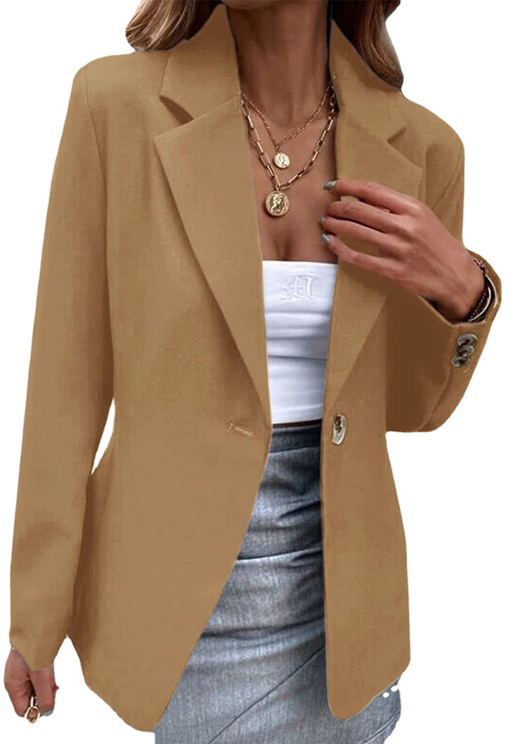 Dame elegant blazer med figursyet snit og struktureret stof Stiila