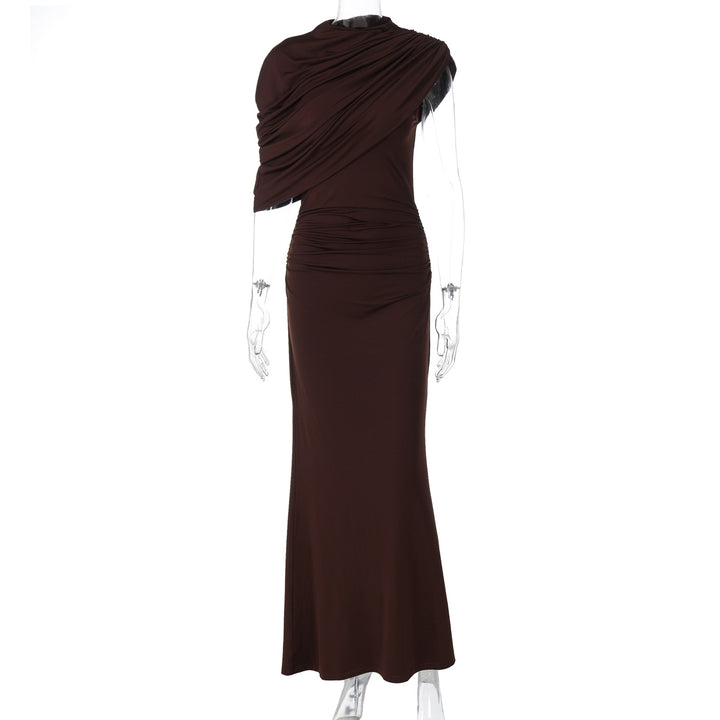 Dame Elegant Maxi-kjole med draperet overdel Skovae