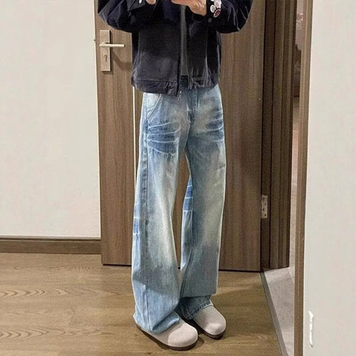Herrer løstsiddende jeans med distressed detaljer Stilla