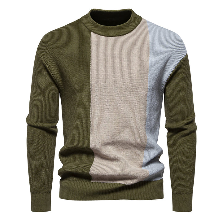 Stilfuld herre-farveblok-højhals-sweater Stilla