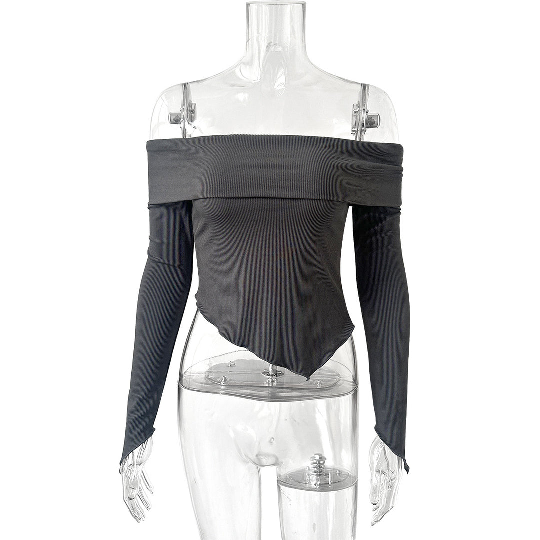 Dame Off-Shoulder skjorte med elegante trompetærmer Skovae