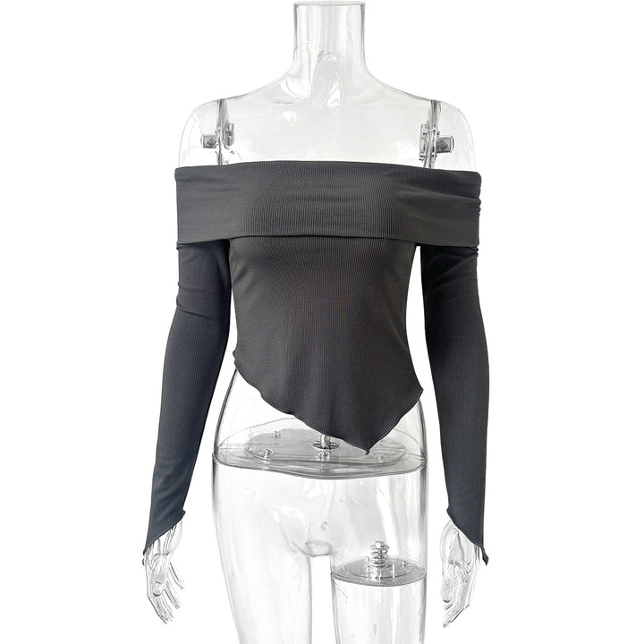 Dame Off-Shoulder skjorte med elegante trompetærmer Skovae