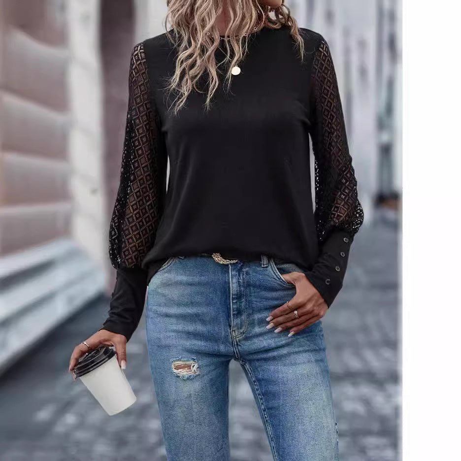 Dame trendy sweater med synlige spidsærmer Stilla