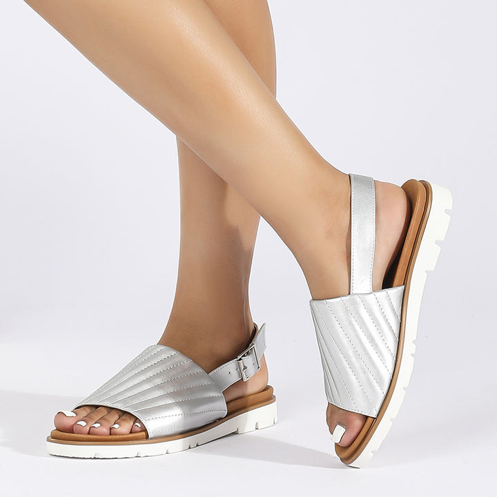 Dame Sling-sandaler med struktureret overdel og behagelig sål Stilla