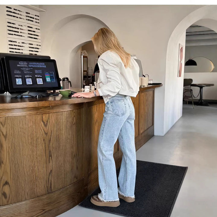 Dame Høj talje Lige Jeans med bred ben og afslappet snit Stilla