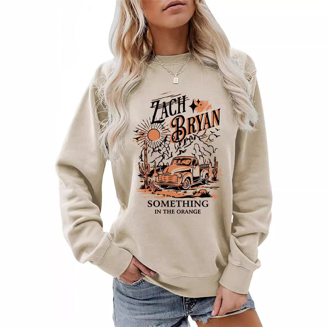 Kvinders sweatshirt med inspirerende vintage lastbil design Stilla