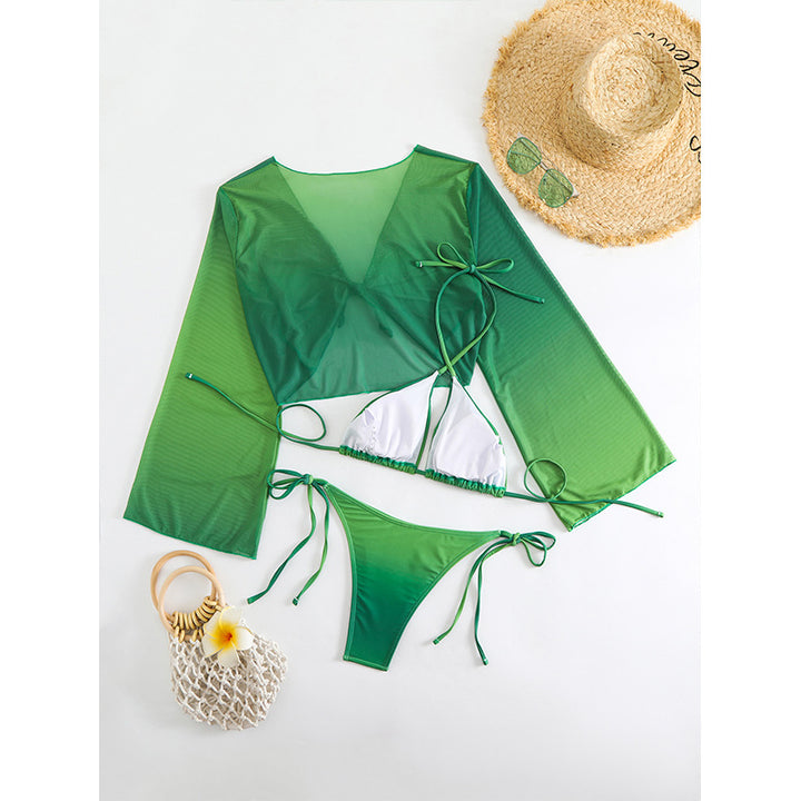 Kvinder Mesh Bindebånd Bikini Sæt Stilla