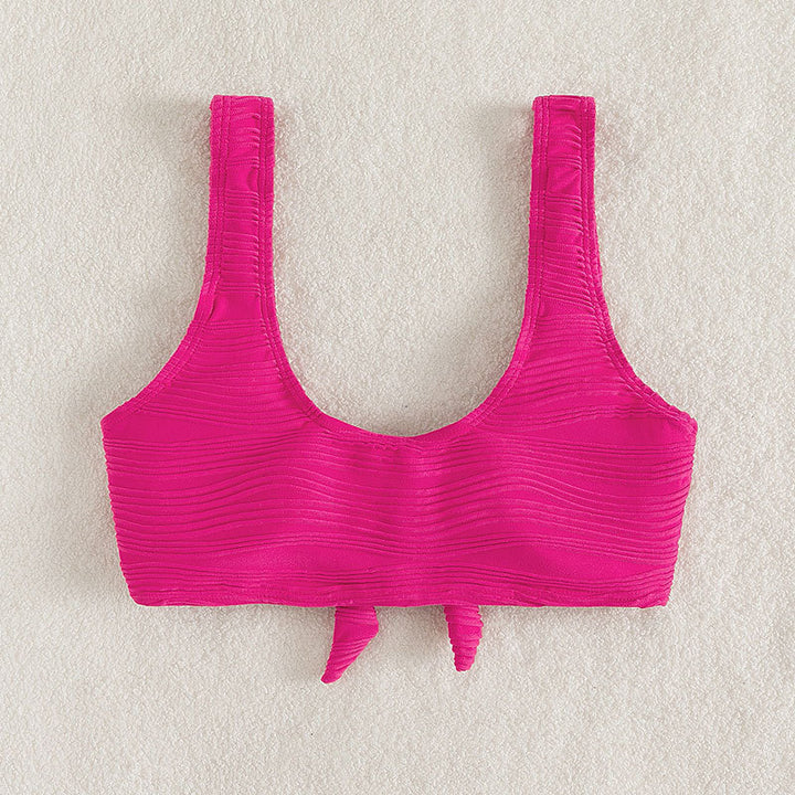 Dame trekant bikini med knapbar top Skovae