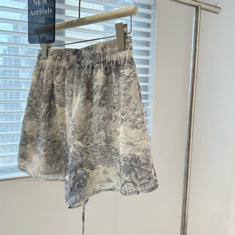Femme Afslappet Pasform Vintage-inspirerede Trykte Shorts Stilla
