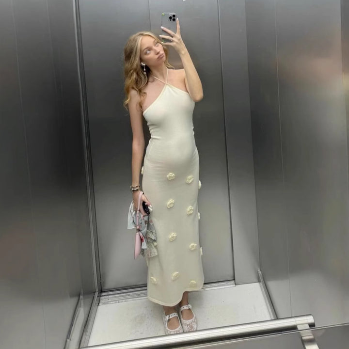 Dame Elegant Sommer maxikjole med floral detalje Stilla