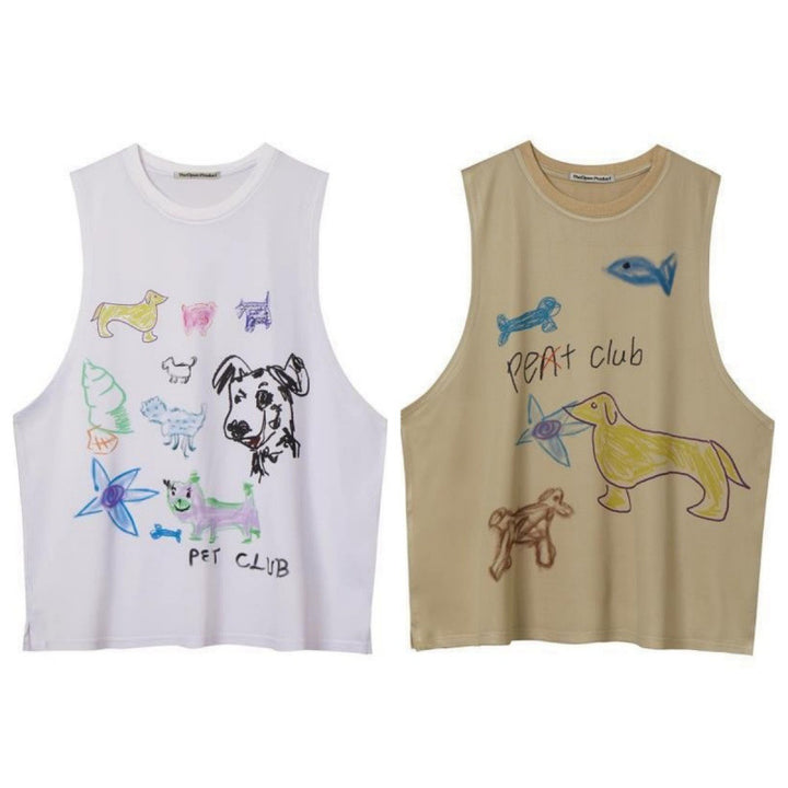 Dame Kunstnerisk Grafik Tank Top Stilla