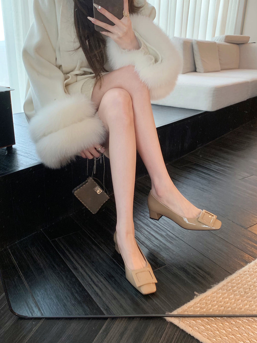 Dame Elegant Blokhæl Mary Jane Pumps Stilla