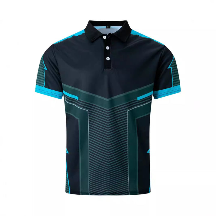 Herrernes sporty polo t-shirt med moderne grafikdesign Stilla