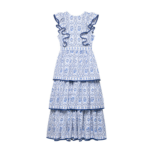 Femme Rynkede Lag Maxi Kjole Stilla