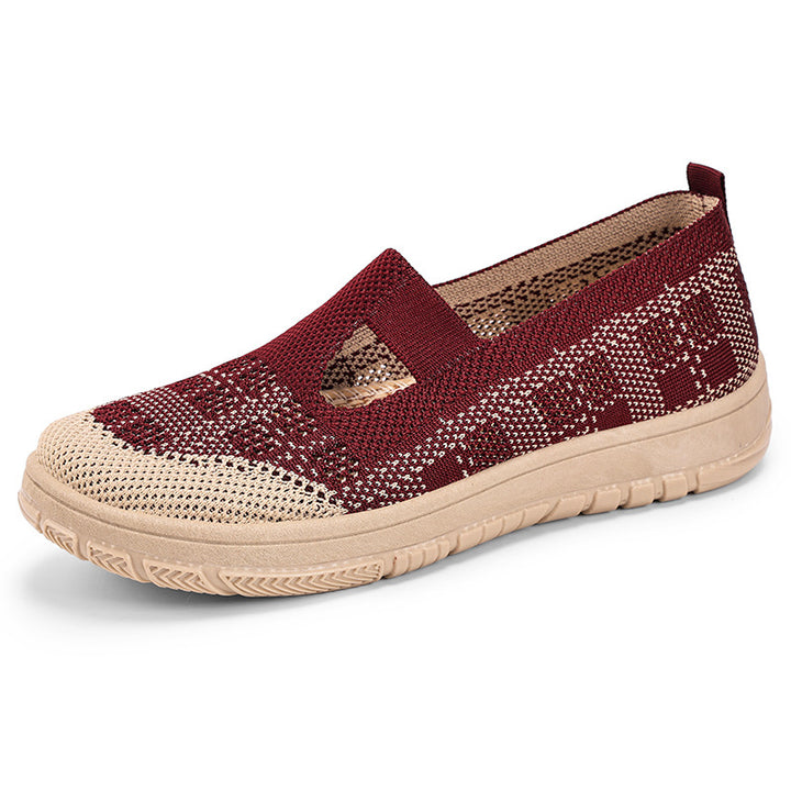 Femme Stilfulde Slip-On Gå-sko med åndbart Mesh-design Stilla