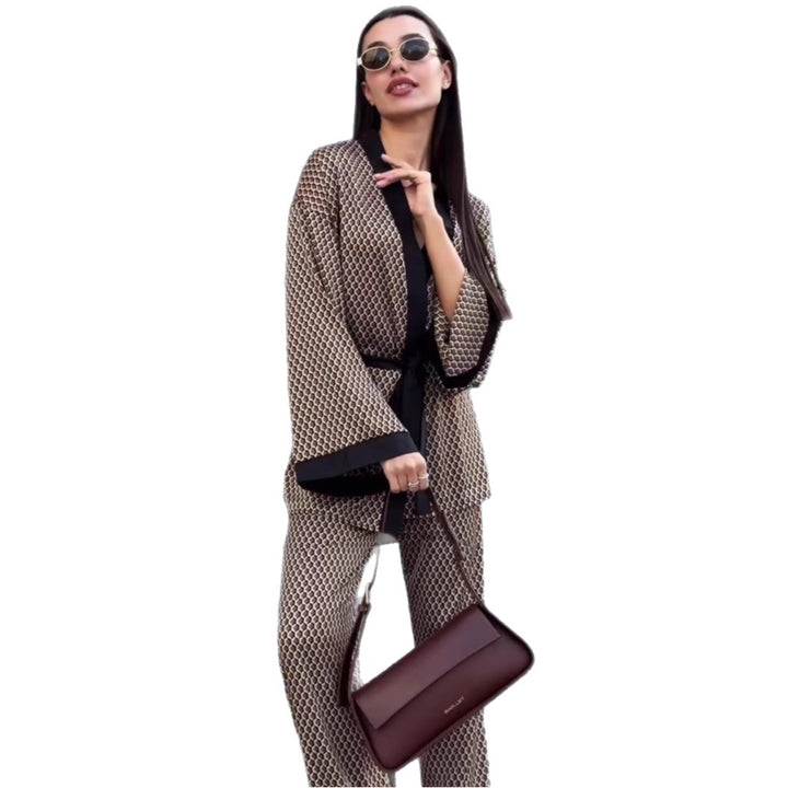 Damer Elegant Kimono-Sæt med bredt ærme Stilla