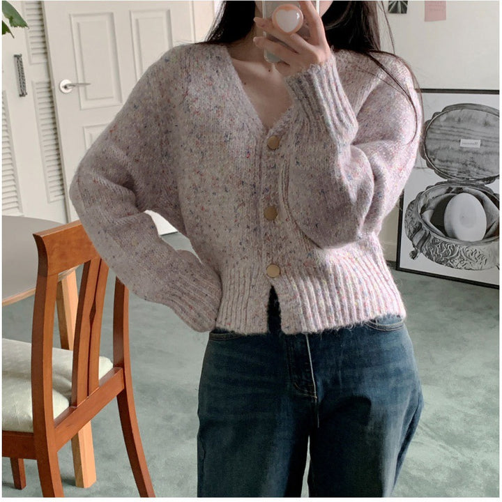 Kvinders Cozy Chunky Strik Cardigan med V-Hals og Knapper Stilla