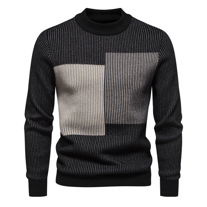 Herrer Struktureret Farveblokk Pullover Sweater Stilla