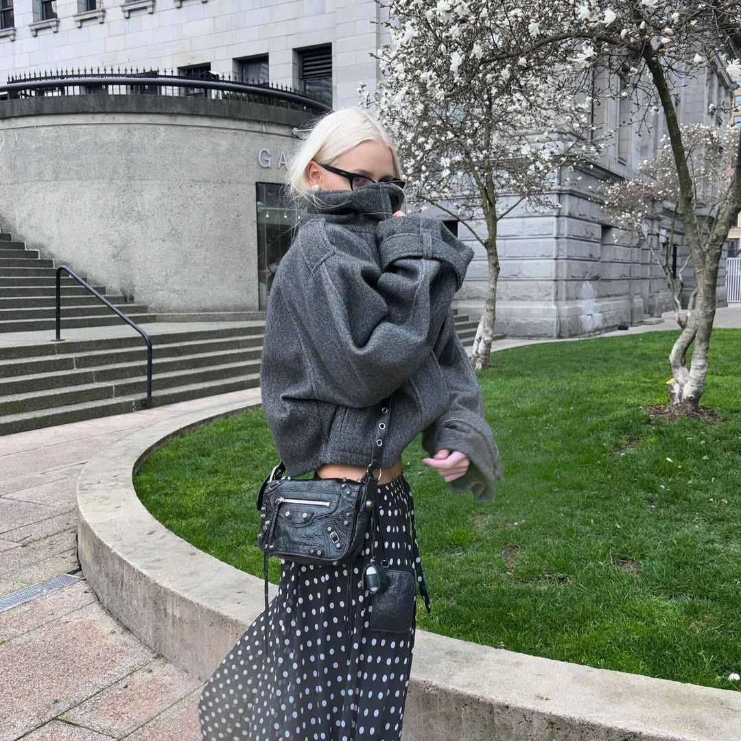 Kvinders fashionable oversized uldjakke Stilla