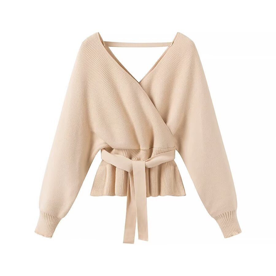 Femme Wickeltop med elegant sløjfedetail Stilla