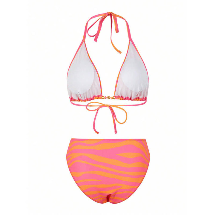 Dame bikini-sæt med elegant omslagsskørt og sportligt trekantstop Stilla