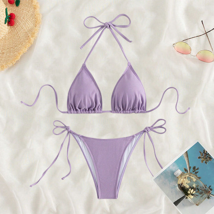Dame Triangel-Bikini med justerbare snorebånd Skovae