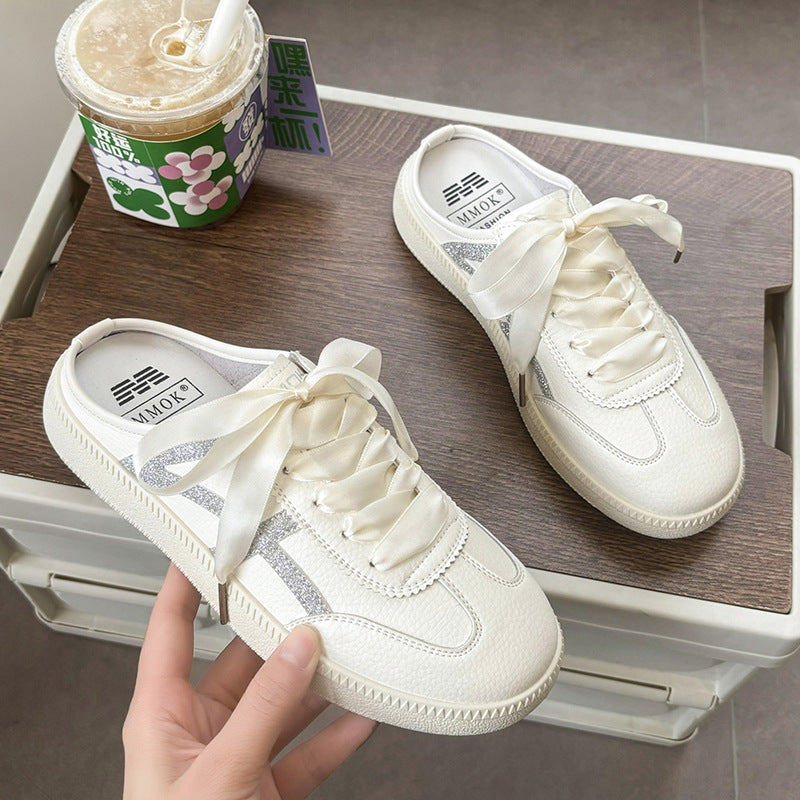 Dame Chic Snørebånd-Casual-Sneaker med Glitteraccent Stilla