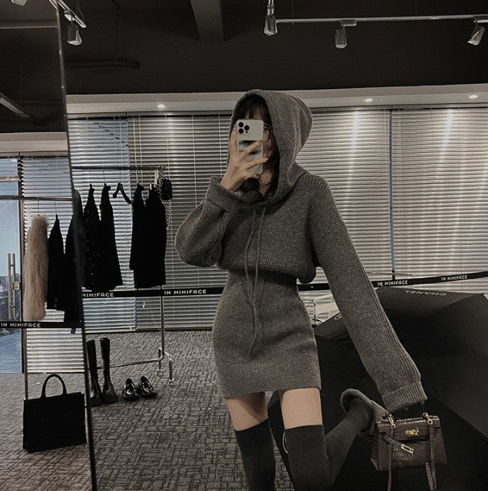 Femme hætte-sweatshirtkjole Stilla