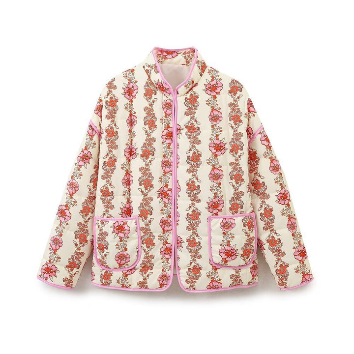 Femme Floral Steppet Komfortjakke Stilla