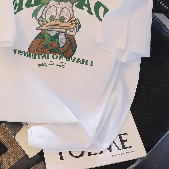 Dame T-shirt med kreativt Donald Duck motiv og afslappet snit Stilla
