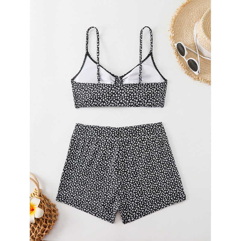 Dame Floral Print Bralette og Shorts Badetøj Sæt Stilla