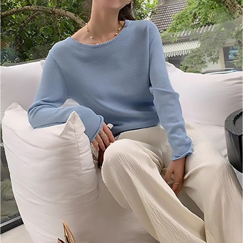 Dame afslappet sweater med fin tekstur og moderne snit Stilla