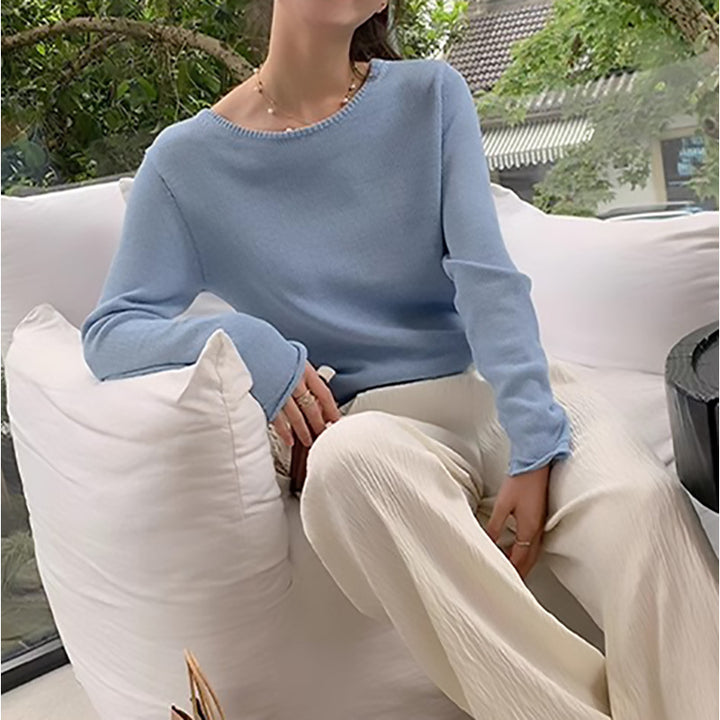 Dame afslappet sweater med fin tekstur og moderne snit Stilla