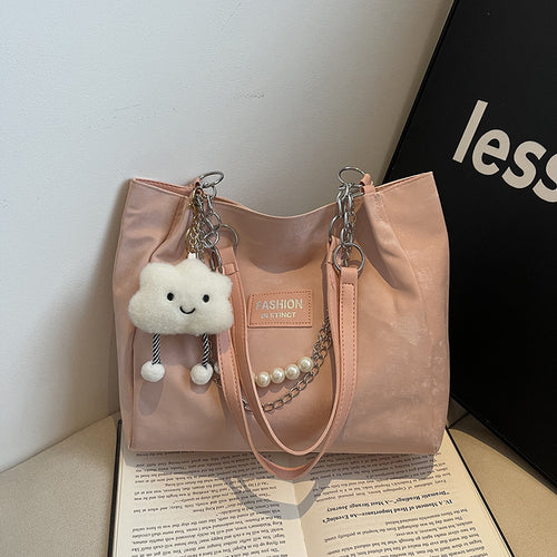 Femme Struktureret Velour Tote Bag Stilla