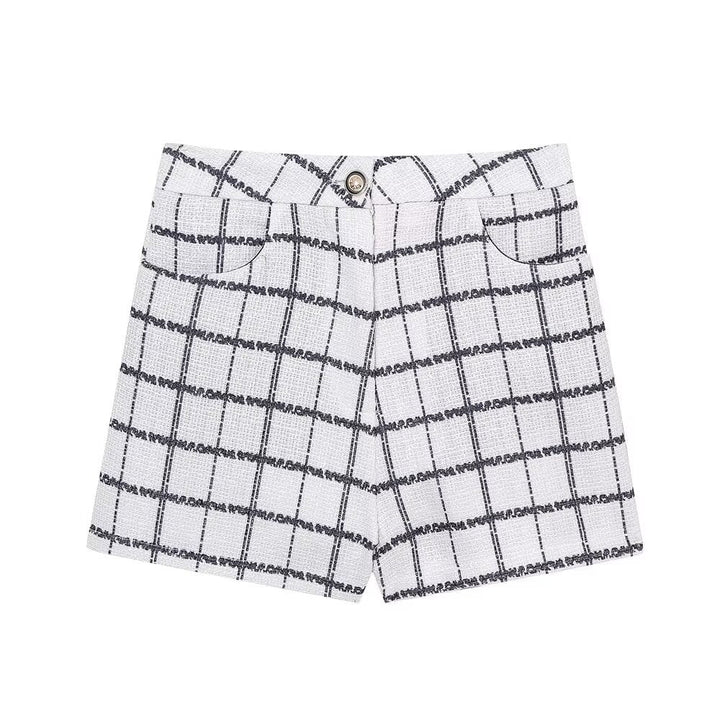 Stilla | Stilfuld Ternet Blazer Mini Nederdel Sæt