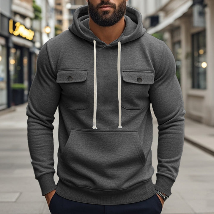 Herrer Hoodie med praktiske lommer og moderne design Stilla