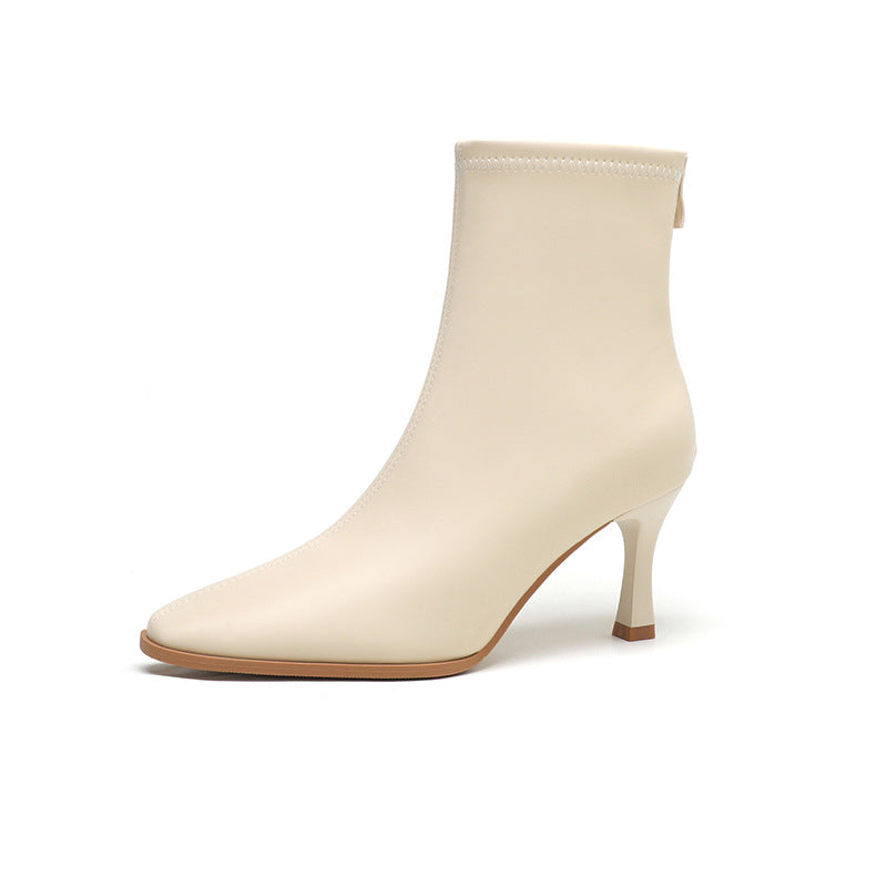 Femme Spids-Tå High-Heel Støvletter med Lynlås Stilla