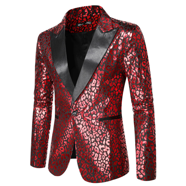 Stilfuld leopardprint-blazer til herrer Stilla