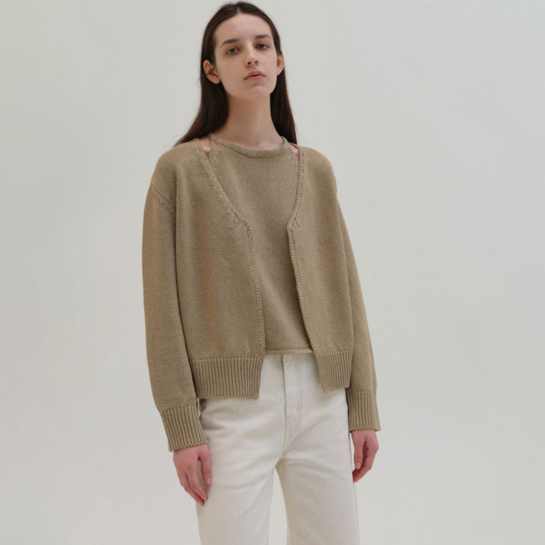 Kvinders komfortable og elegante strikket cardigan Stilla