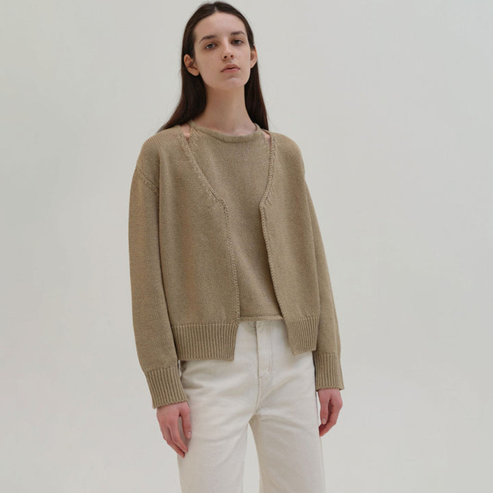 Kvinders komfortable og elegante strikket cardigan Stilla