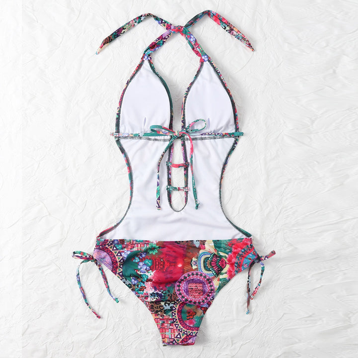 Dame Halter-Nakke Cut-Out Én-dels Badedragt Stilla