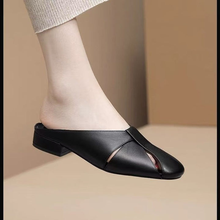 Dame elegante mules med moderigtigt udskæring og behagelig sål Stilla