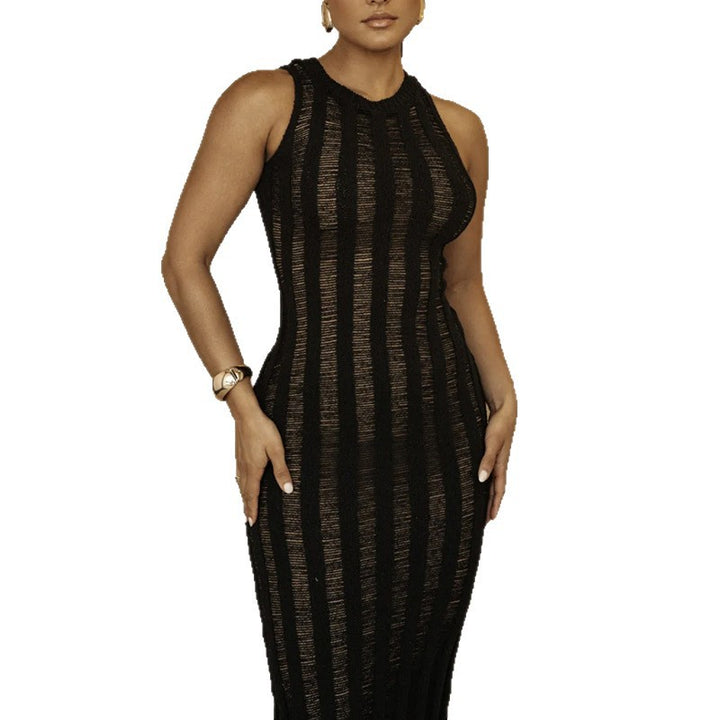 Dame Bodycon-kjole af fin netstruktur Stilla